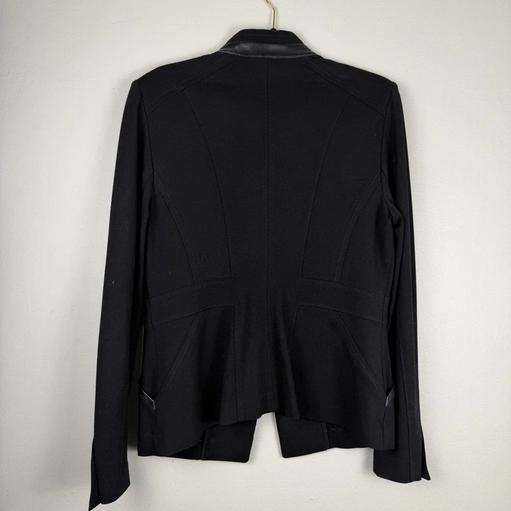 White House Black Market Blazer Jacket Women 10 Black Single-Button Career Fancy - Picture 6 of 16